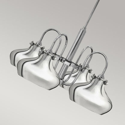 Hinkley Congress 4-Light Chrome Industrial Chandelier