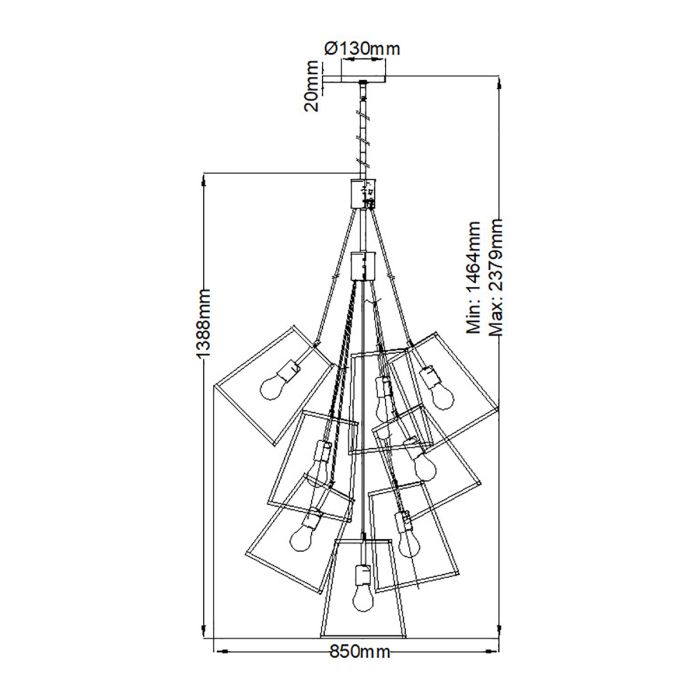 Hinkley Fulton 13-Light Bronze and Brass Large Foyer Cage Chandelier