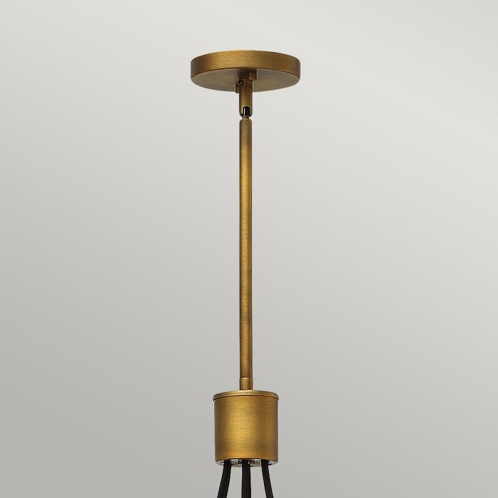 Hinkley Fulton 7-Light Bronze and Brass Cage Chandelier