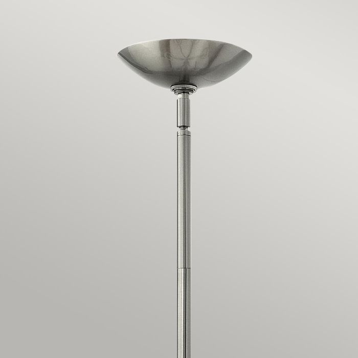 Hinkley Monaco 6-Light Brushed Nickel Crystal & Opal Modern Glass Chandelier