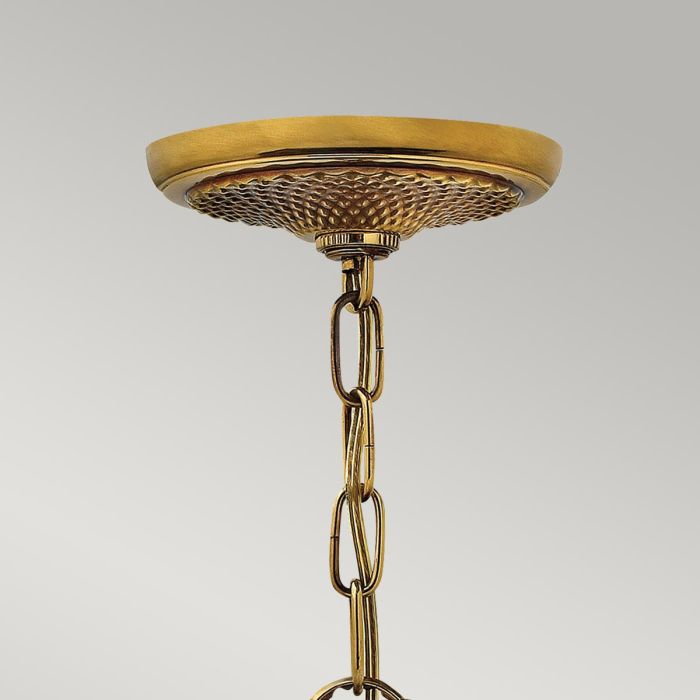 Hinkley Plantation 5-Light Burnished Brass Chandelier with Clear Optic Glass