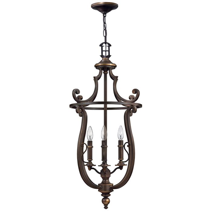 Hinkley Plymouth 4-Light Lantern Chandelier in Olde Bronze
