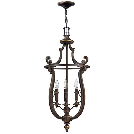 Hinkley Plymouth 4-Light Lantern Chandelier in Olde Bronze