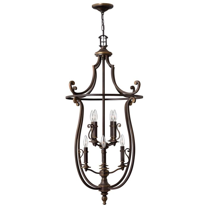 Hinkley Plymouth 8-Light Lantern Chandelier in Olde Bronze