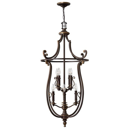 Hinkley Plymouth 8-Light Lantern Chandelier in Olde Bronze