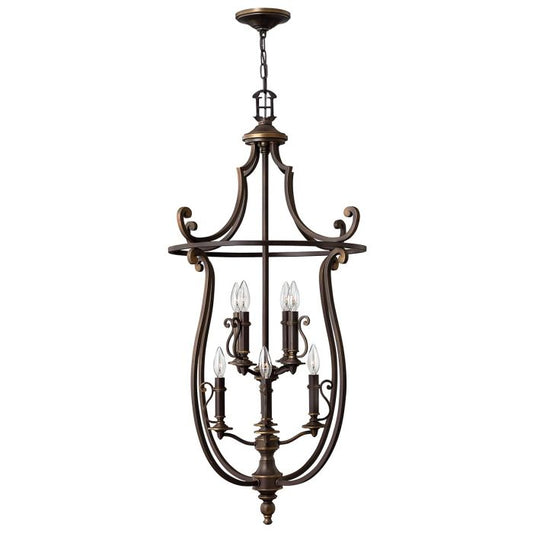 Hinkley Plymouth 8-Light Lantern Chandelier in Olde Bronze