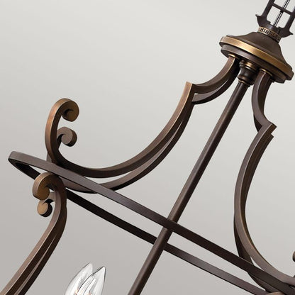 Hinkley Plymouth 8-Light Lantern Chandelier in Olde Bronze