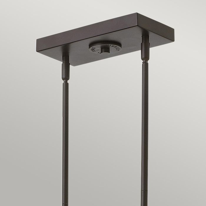 Hinkley Rigby 3-Light Buckeye Bronze and Brass Island Chandelier