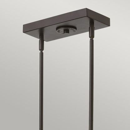 Hinkley Rigby 3-Light Buckeye Bronze and Brass Island Chandelier
