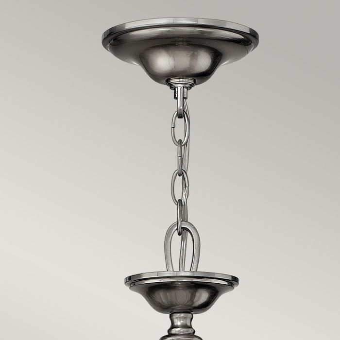 Hinkley Sussex 9-Light Brushed Nickel Modern Chandelier with Linen Shades and Clear Glass