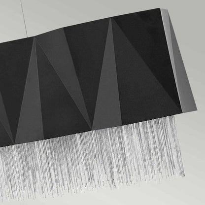 Hinkley Zuma 6-Light Satin Black and Silver Island Chandelier