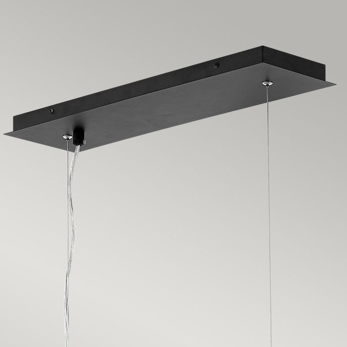 Hinkley Zuma 6-Light Satin Black and Silver Island Chandelier