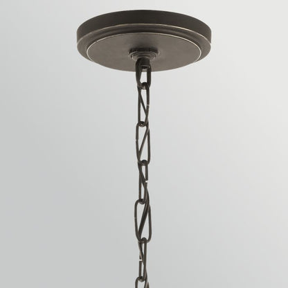Kichler Aberdeen 6-Light Distressed Grey & Olde Bronze Rust Glass Chandelier