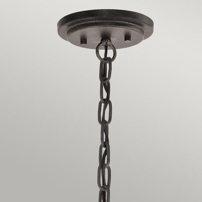 Kichler Ahrendale 3-Light Anvil Iron Duo-Mount Industrial Chandelier