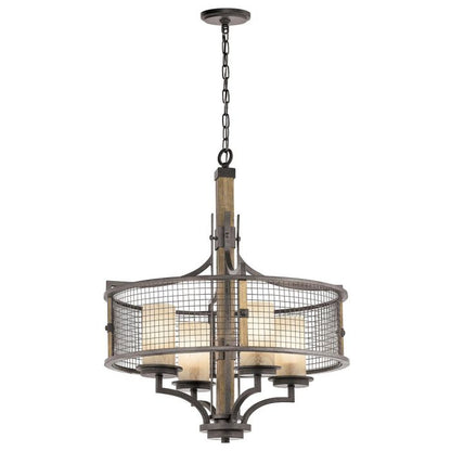 Kichler Ahrendale 4-Light Anvil Iron Industrial Chandelier