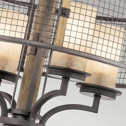 Kichler Ahrendale 4-Light Anvil Iron Industrial Chandelier