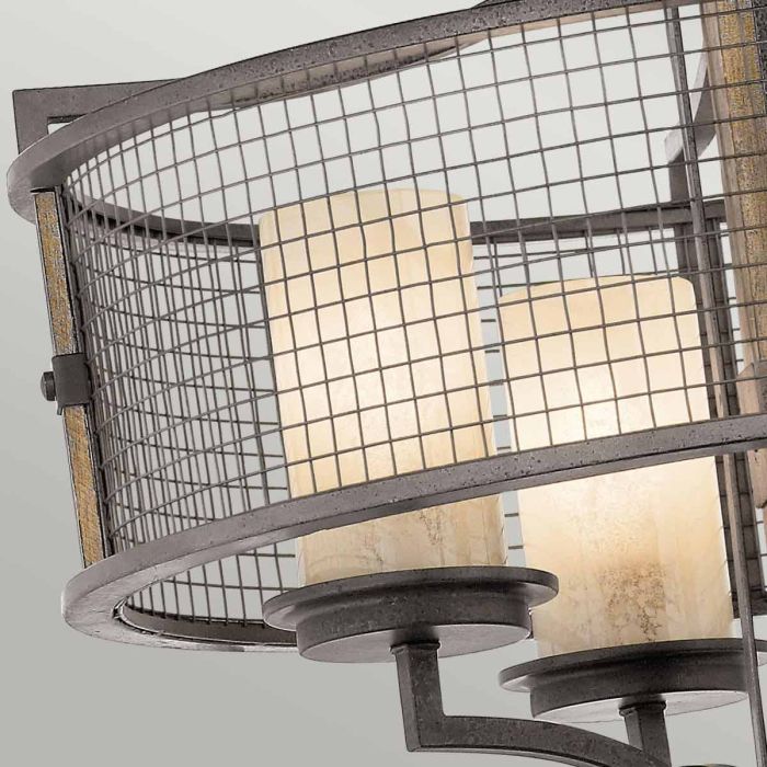 Kichler Ahrendale 4-Light Anvil Iron Industrial Chandelier
