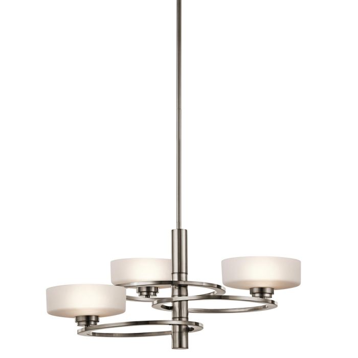 Kichler Aleeka 3-Light Classic Pewter Modern LED Chandelier