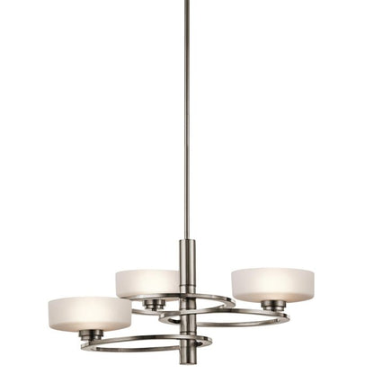 Kichler Aleeka 3-Light Classic Pewter Modern LED Chandelier