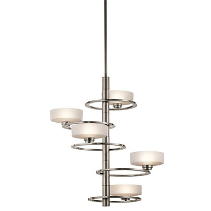 Kichler Aleeka 5-Light Tall Classic Pewter Modern LED Chandelier