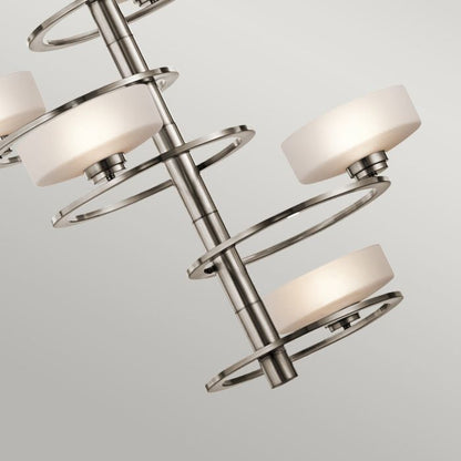 Kichler Aleeka 5-Light Tall Classic Pewter Modern LED Chandelier