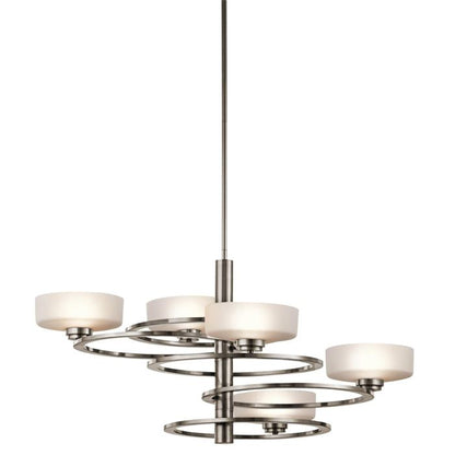 Kichler Aleeka 5-Light Classic Pewter Modern LED Chandelier