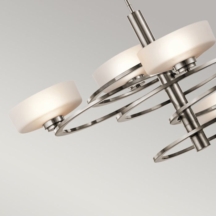 Kichler Aleeka 5-Light Classic Pewter Modern LED Chandelier