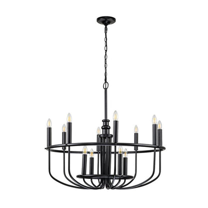 Kichler Capitol Hill 12-Light Black Modern Chandelier