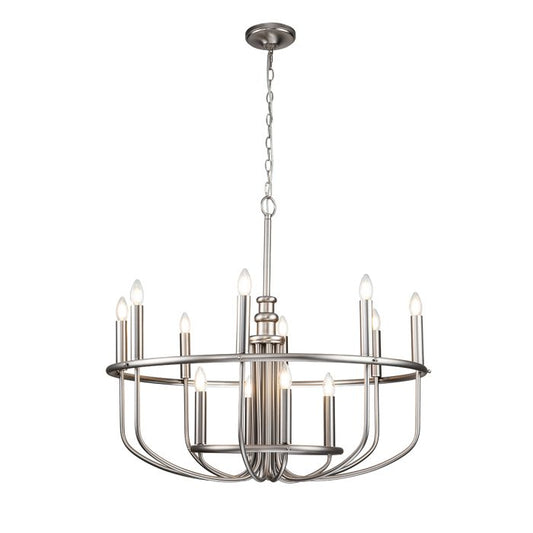 Kichler Capitol Hill 12-Light Brushed Nickel Modern Chandelier