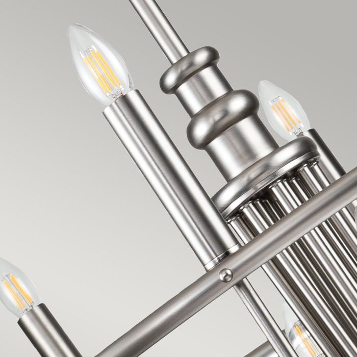 Kichler Capitol Hill 12-Light Brushed Nickel Modern Chandelier