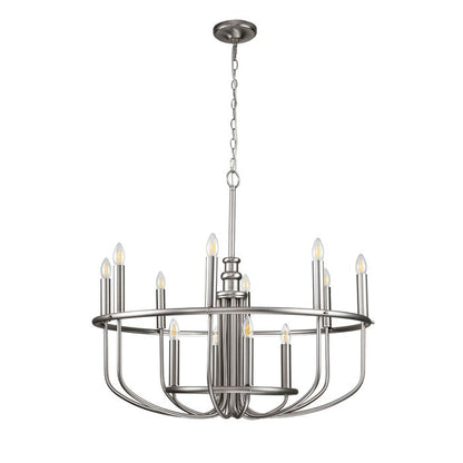 Kichler Capitol Hill 12-Light Brushed Nickel Modern Chandelier