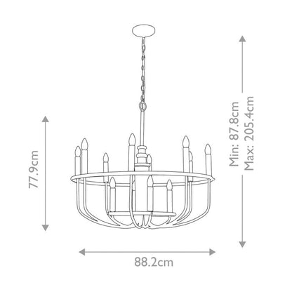 Kichler Capitol Hill 12-Light Brushed Nickel Modern Chandelier