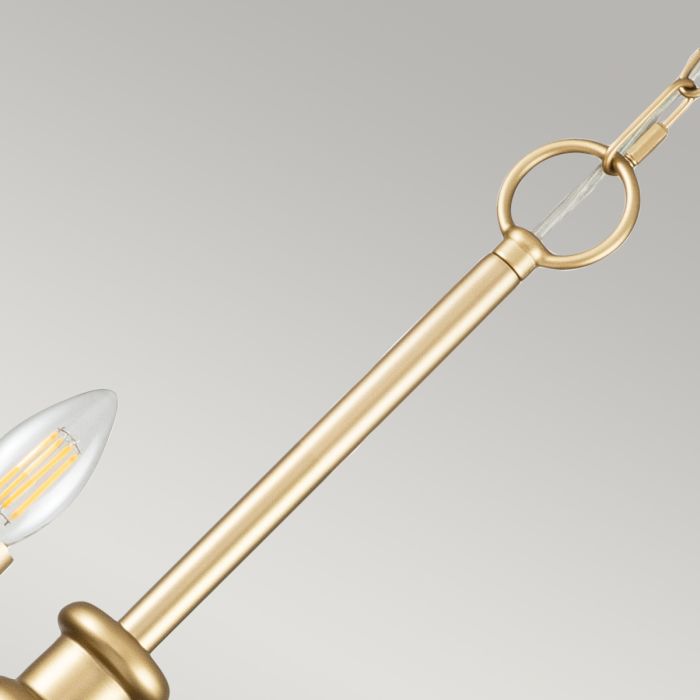Kichler Capitol Hill 12-Light Painted Natural Brass Modern Chandelier