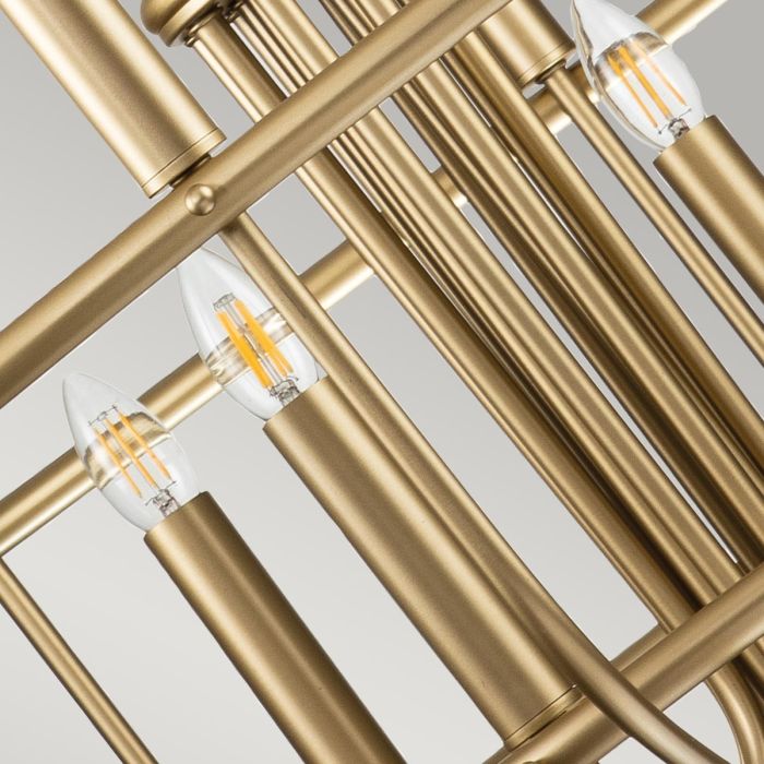 Kichler Capitol Hill 12-Light Painted Natural Brass Modern Chandelier