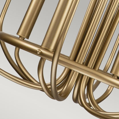 Kichler Capitol Hill 12-Light Painted Natural Brass Modern Chandelier