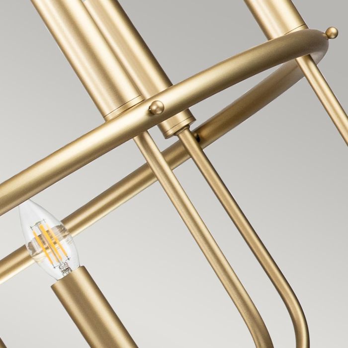Kichler Capitol Hill 12-Light Painted Natural Brass Modern Chandelier