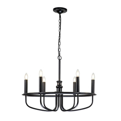 Kichler Capitol Hill 6-Light Black Modern Chandelier