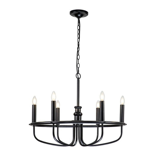 Kichler Capitol Hill 6-Light Black Modern Chandelier