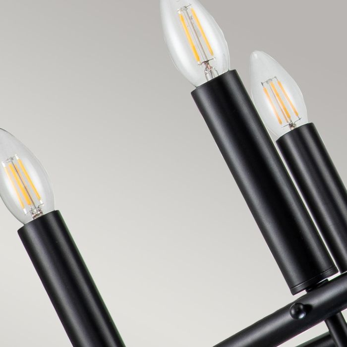 Kichler Capitol Hill 6-Light Black Modern Chandelier