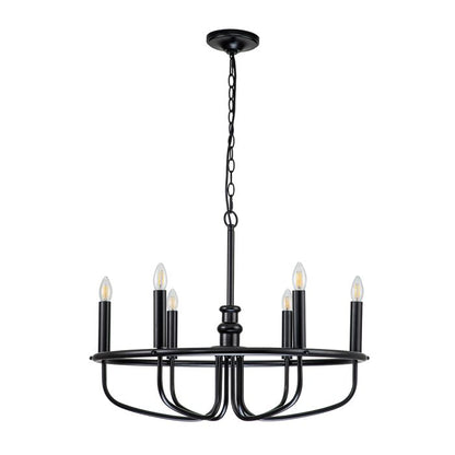 Kichler Capitol Hill 6-Light Black Modern Chandelier