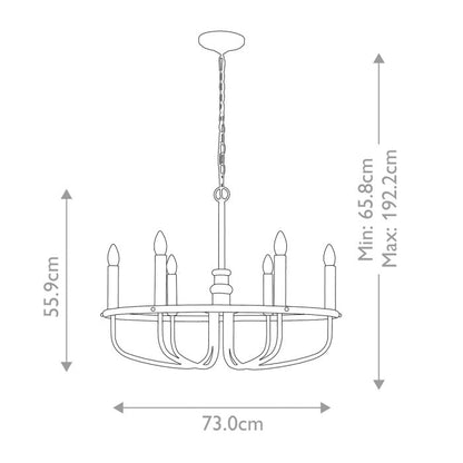 Kichler Capitol Hill 6-Light Black Modern Chandelier
