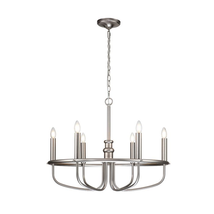 Kichler Capitol Hill 6-Light Brushed Nickel Modern Chandelier