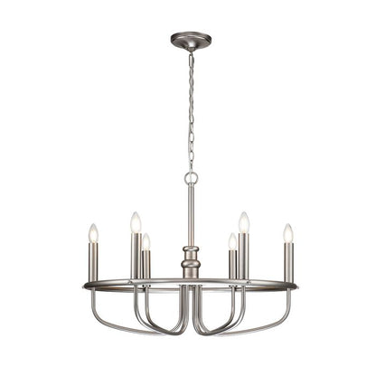 Kichler Capitol Hill 6-Light Brushed Nickel Modern Chandelier