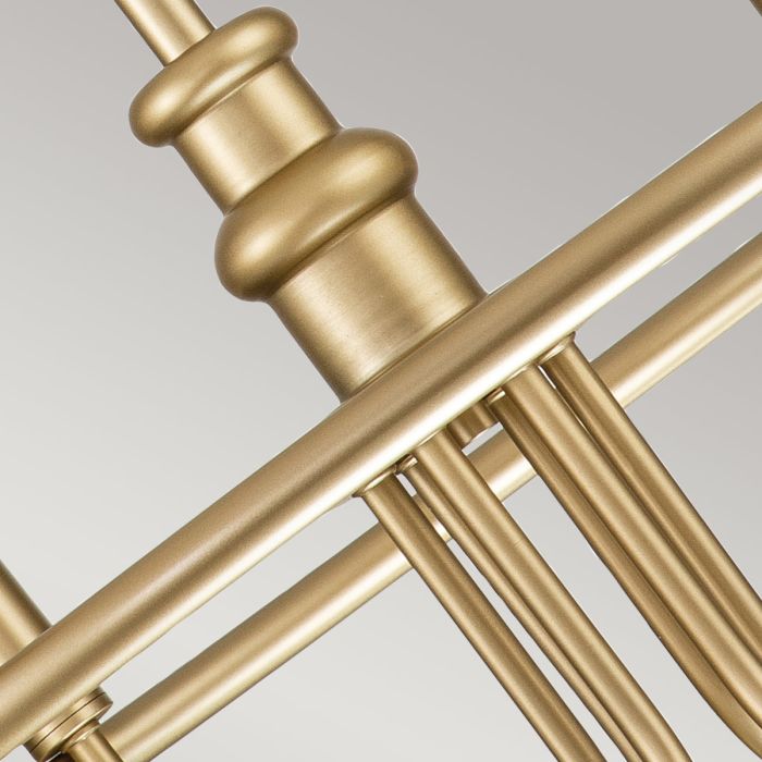 Kichler Capitol Hill 6-Light Painted Natural Brass Modern Chandelier