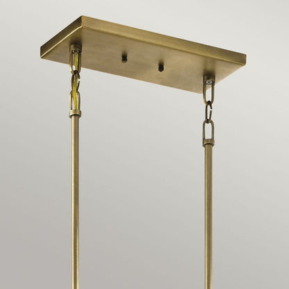 Kichler Cayden 6-Light Natural Brass Linear Island Chandelier