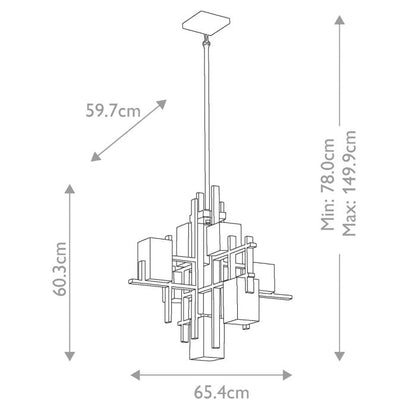 Kichler City Lights 7-Light Classic Pewter LED Modern Chandelier