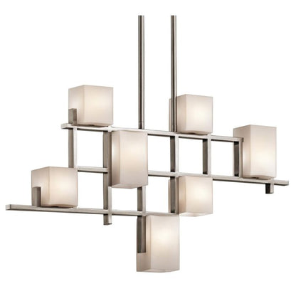 Kichler City Lights 7-Light Classic Pewter LED Linear Island Chandelier