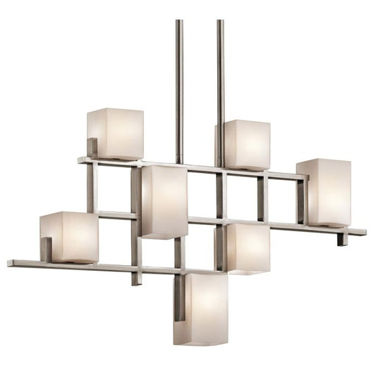 Kichler City Lights 7-Light Classic Pewter LED Linear Island Chandelier
