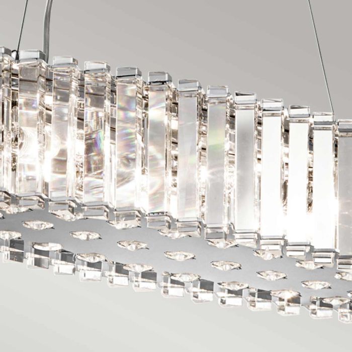 Kichler Crystal Skye 8-Light Chrome LED Island Chandelier