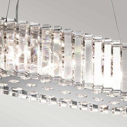 Kichler Crystal Skye 8-Light Chrome LED Island Chandelier